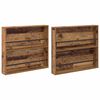 vidaXL Estante de revistas 2 pcs Madera vieja 80 x 12 x 70 cm
