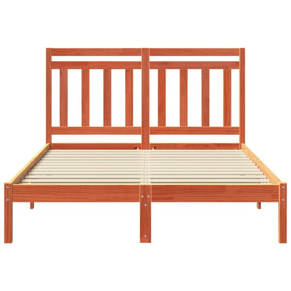 vidaXL Estructura de cama Marr&oacute;n cera 205,5 x 165,5 x 100 cm