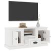 vidaXL Mueble de TV madera contrachapada blanco brillo 100x35,5x45 cm