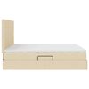 vidaXL Cama con almacenamiento y LED Crema 160 x 200 cm Poli&eacute;ster
