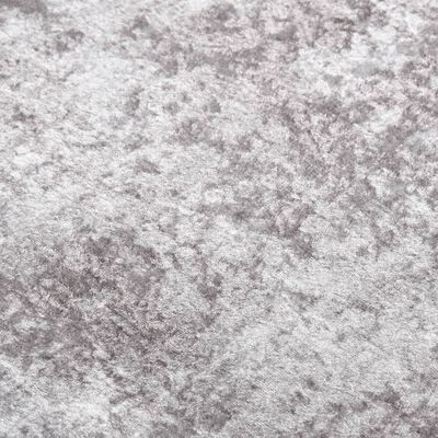vidaXL Alfombra lavable antideslizante gris 80x150 cm