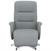 vidaXL Sill&oacute;n reclinable con reposapi&eacute;s tela gris claro