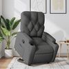 vidaXL Sill&oacute;n reclinable elevable de tela gris oscuro