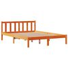 vidaXL Estructura cama con cabecero madera pino marr&oacute;n cera 160x200 cm