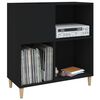 vidaXL Mueble para discos madera contrachapada negro 84,5x38x89 cm