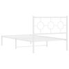 vidaXL Estructura cama sin colchón con cabecero metal blanco 100x200cm