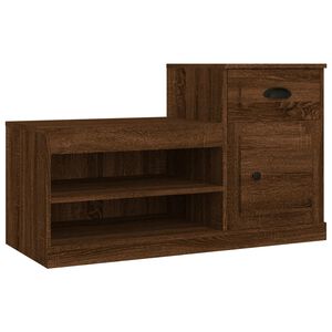 vidaXL Zapatero madera contrachapada roble marr&oacute;n 100x42x60 cm