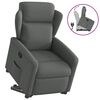 vidaXL Sill&oacute;n reclinable elevable de tela gris oscuro