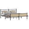 vidaXL Estructura de cama sin colch&oacute;n metal roble Sonoma 183x213 cm