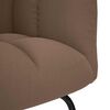 vidaXL Sillón mecedora con taburete tela marrón