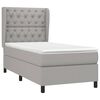 vidaXL Cama box spring con colch&oacute;n tela gris claro 80x200 cm