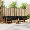 vidaXL Conjunto de sof&aacute;s de exterior con coj&iacute;n 8 pcs Natural y negro
