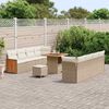 vidaXL Conjunto de sof&aacute;s de jard&iacute;n con coj&iacute;n 11 pcs Beige y Crema