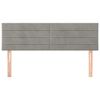 vidaXL Cabeceros 2 unidades terciopelo gris claro 72x5x78/88 cm