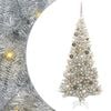 vidaXL &Aacute;rbol de Navidad con luces LED Plateado 180 cm PET y acero