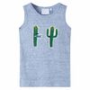 Camiseta de tirantes infantil azul m&eacute;lange 116