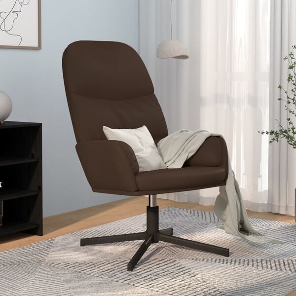vidaXL Sillón de relax de cuero sintético marrón