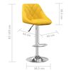vidaXL Taburete de bar de terciopelo amarillo mostaza
