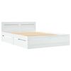 vidaXL Estructura de cama con caj&oacute;n con cabecera Madera de ingenier&iacute;a