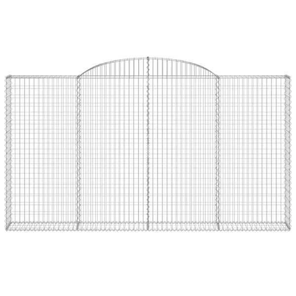 vidaXL Cestas de gaviones 12 uds forma de arco hierro 300x30x160/180cm