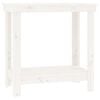 vidaXL Banco de trabajo de madera maciza de pino blanco 80x50x80 cm