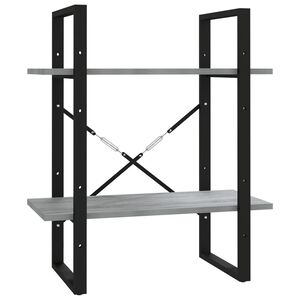 vidaXL Estanter&iacute;a 2 niveles madera contrachapada gris 60x30x70 cm