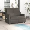 vidaXL Sillón reclinable de masaje de 2 plazas cuero sintético gris