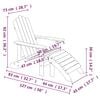 vidaXL Silla de jardín Adirondack con reposapiés HDPE blanco