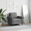 vidaXL Sill&oacute;n de terciopelo gris oscuro 60 cm