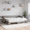 vidaXL Sofá cama nido tela gris taupe 80x200 cm