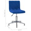 vidaXL Sillas de comedor giratorias 2 uds terciopelo azul
