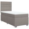 vidaXL Cama box spring con colch&oacute;n tela gris taupe 90x190 cm