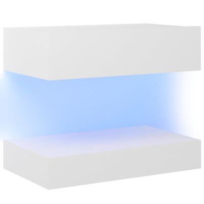 vidaXL Muebles de TV con luces LED 2 uds blanco 60x35 cm