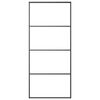 vidaXL Puerta corredera aluminio y vidrio ESG negra 90x205 cm
