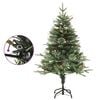 vidaXL &Aacute;rbol de Navidad con luces y pi&ntilde;as PVC PE verde 150 cm