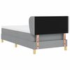 vidaXL Cama tipo Box Spring con colch&oacute;n Gris claro 100 x 200 cm tela