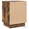 vidaXL Armario de Noche 2 pcs Roble ahumado 39 x 34,5 x 50 cm