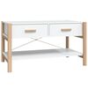 vidaXL Mesa de centro madera contrachapada blanco 82x48x45 cm