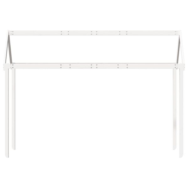 vidaXL Techo de cama infantil madera maciza blanco 217x95,5x159 cm