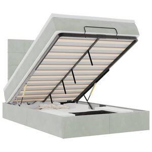 vidaXL Estructura cama otomana colchones gris claro 120x200cm