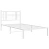 vidaXL Estructura cama sin colch&oacute;n con cabecero metal blanco 107x203cm