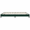vidaXL Cama box spring sin colch&oacute;n terciopelo verde oscuro 180x220 cm