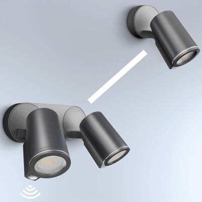 Steinel Foco de exterior con sensor Spot Duo Sensor Connect negro