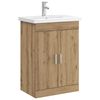 vidaXL Juego de muebles de ba&ntilde;o Roble Artesanal 61 x 40 x 84,5 cm