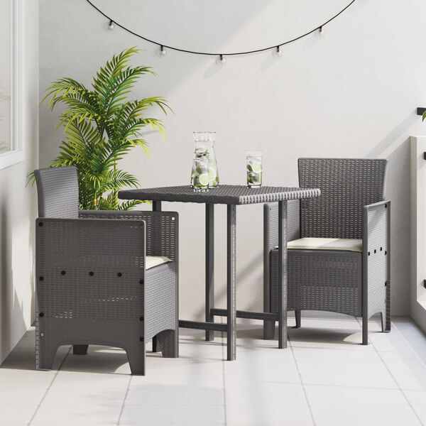 vidaXL Silla de Jardín 2 pcs Gris claro 53 x 49 x 85 cm PP