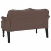 vidaXL Banco Chesterfield Marr&oacute;n 120.5 x 65 x 75 cm Cuero sint&eacute;tico