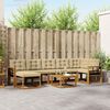 vidaXL Conjunto de sof&aacute;s de exterior con coj&iacute;n 8 pcs Natural y Beige
