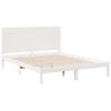 vidaXL Cama extralarga sin colch&oacute;n madera maciza blanca 140x210 cm