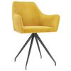 vidaXL Sillas de comedor 2 unidades terciopelo amarillo