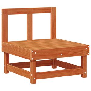 vidaXL Sof&aacute; Medio de Jard&iacute;n Pino macizo Marr&oacute;n Cera 61 x 60,5 x 62 cm